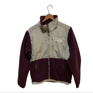 The North Face Denali Women’s fleece Sz M purple and grey two toned in EUC